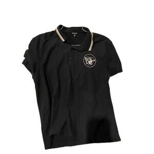 True Religion Polo Golf Shirt Black Mens Large